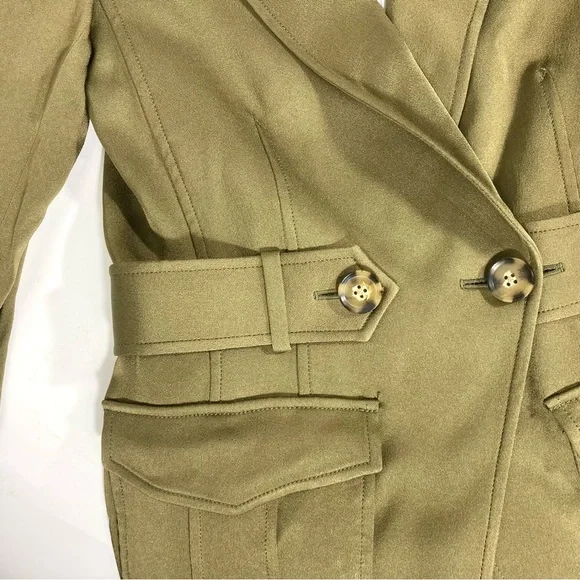 Veronica Beard Myla Dickey Jacket Olive Green Size 0 NWT